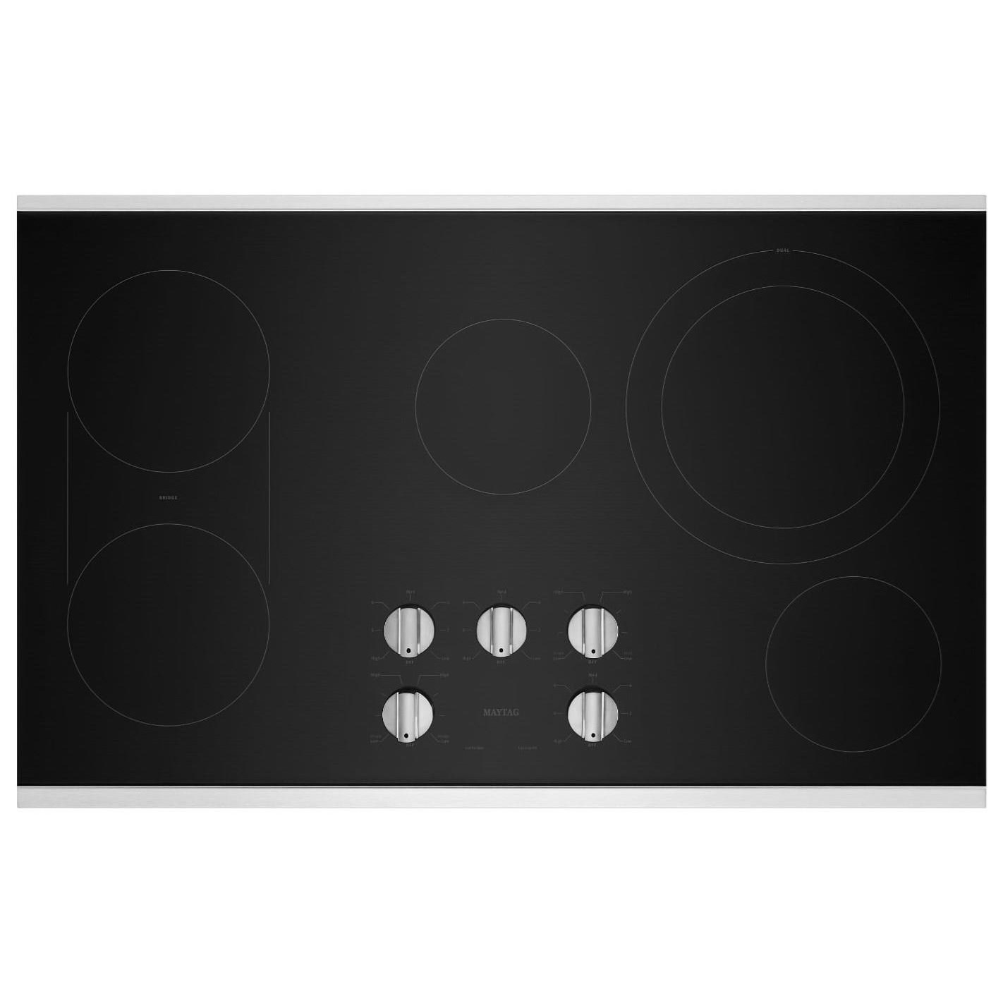 Maytag MEC8836HS 36Inch Electric Cooktop with Reversible Grill and